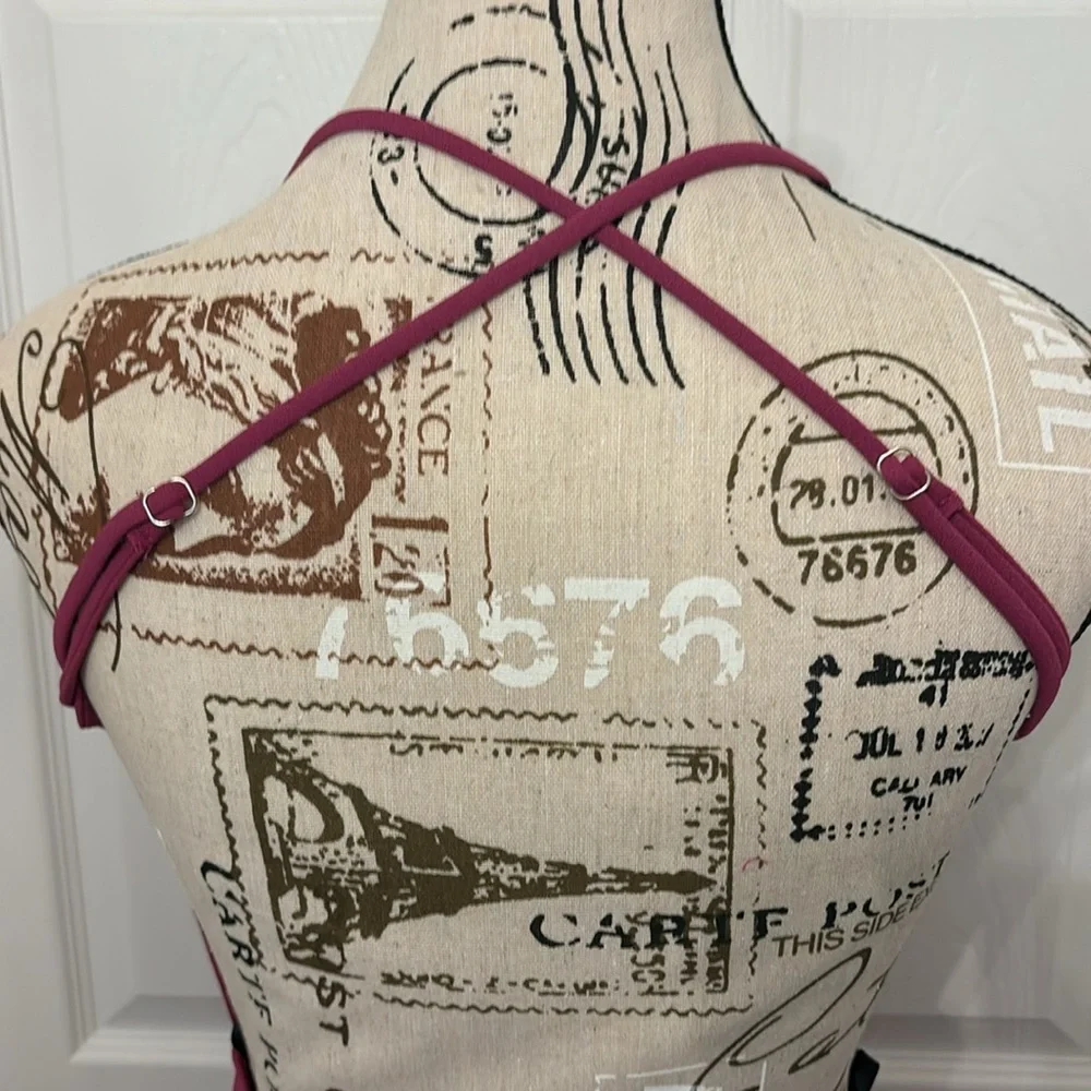 NWT SMALL FUCHIA MAXI DRESS LOW BACK - Picture 4 of 7